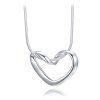 Romantický stříbrný náhrdelník ve tvaru srdce