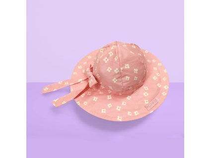 vyr 2287detsky klobuk moonrise pink daisies s masľou