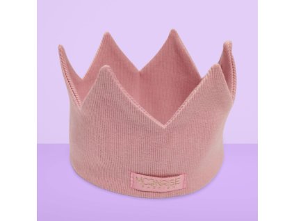 Detská rebrovaná korunka poudre pink (Veľkosť 3- obvod hlavičky - od 44-45 cm)