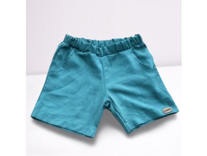 Detské tencel kraťasy - dusty mint (Veľkosť 80)