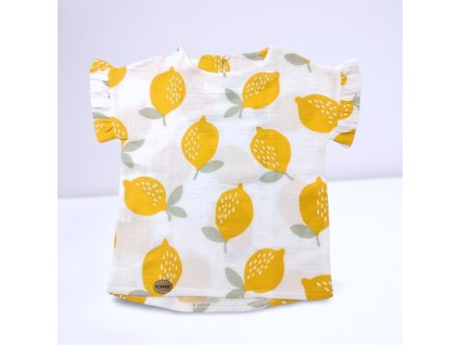 mušelínové tričko s volánom lemons (Veľkosť 80)