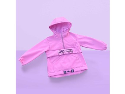 Detská softshell bunda - anorak  pink (Veľkosť 80)