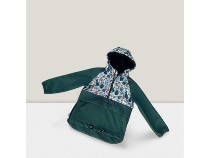 Detská softshell bunda - anorak stones forest green (Veľkosť 80)
