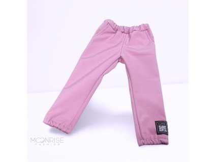 Softshellové nohavice - basic pink new (Veľkosť 86)