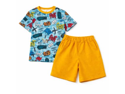 detske rastuce pyzamko graffity chlapec kratke