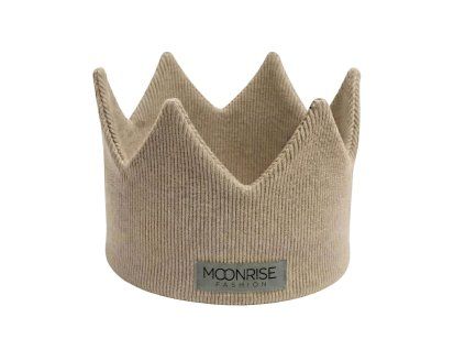 Detská rebrovaná korunka beige