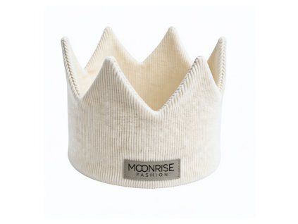 Detská rebrovaná korunka ecru