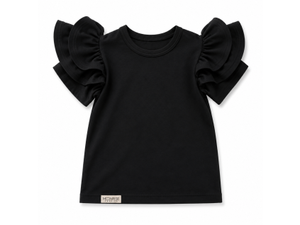 Tričko s volánikom black