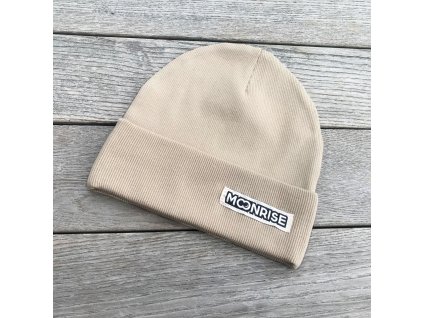 Rebrovaná čiapka organic - beige (Veľkosť 2- obvod hlavičky cca. 45-47 cm)