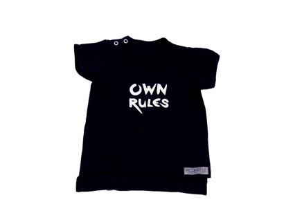 Tričko Own rules čierne (Veľkosť 74)