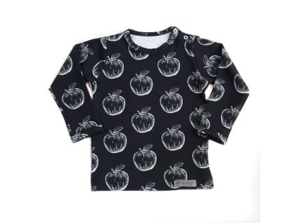 Tričko - Apples black (Veľkosť 74)