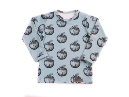 Tričko - Apples dusty blue (Veľkosť 74)