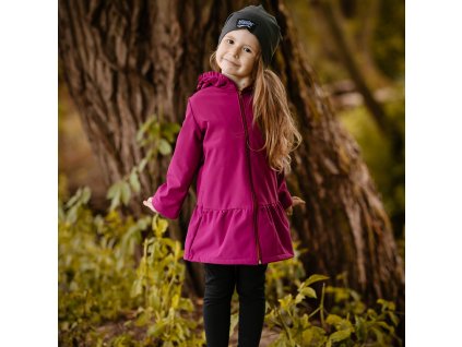 Detská softshell bunda s volánmi - lollipop (Veľkosť 80)