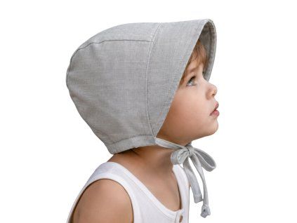 Ľanový čepiec light grey