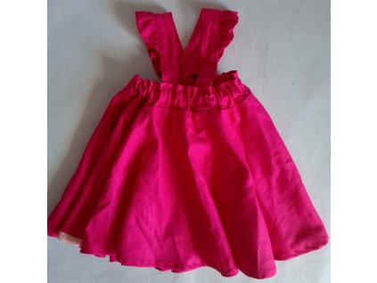 Ľanová sukňa s trákmi - magenta (Veľkosť 86)