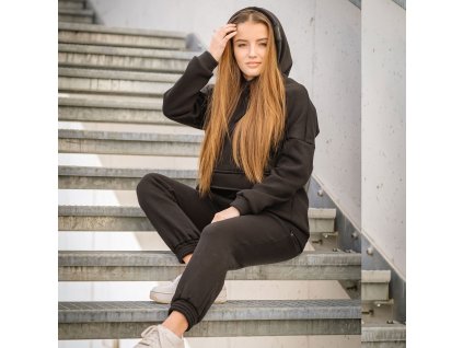 Dámska mikina oversize - black (Veľkosť S)
