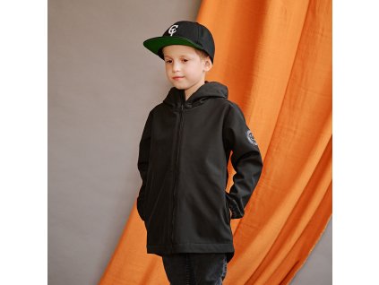 Detská softshell bunda smiley - basic black (Veľkosť 86)