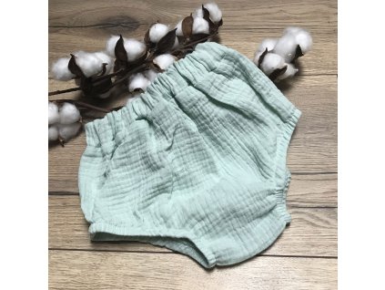Mušelínové čukotky - mint (Veľkosť 74)