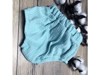 Mušelínové čukotky - turquoise (Veľkosť 74)