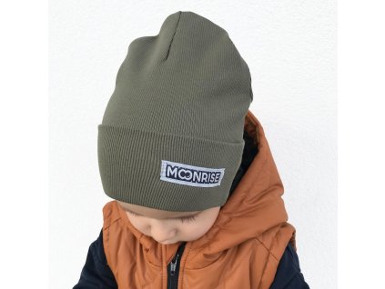 Rebrovaná čiapka organic - khaki (Veľkosť 2- obvod hlavičky cca. 45-47 cm)