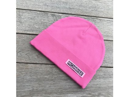 Rebrovaná čiapka organic -  sweet pink (Veľkosť 2- obvod hlavičky cca. 45-47 cm)