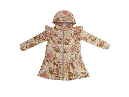 Detská softshell bunda - Lily peony (Veľkosť 86)