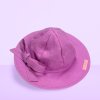 detsky lanovy klobuk fuchsia s maslou