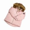 Detská zimná bunda light pink zamatový efekt moonrise angle