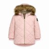 Detská zimná bunda light pink zamatový efekt moonrise