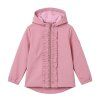 Dievčenská softshellová bunda s volánikmi – light pink