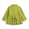 Detský fleecový kabátik s volánikmi pastel green 1