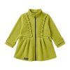 Detský fleecový kabátik s volánikmi pastel green