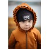 Detská softshell bunda s volánmi - caramel (Veľkosť 80)