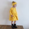 Šaty s volánom ORGANIC - yellow (Veľkosť 80)