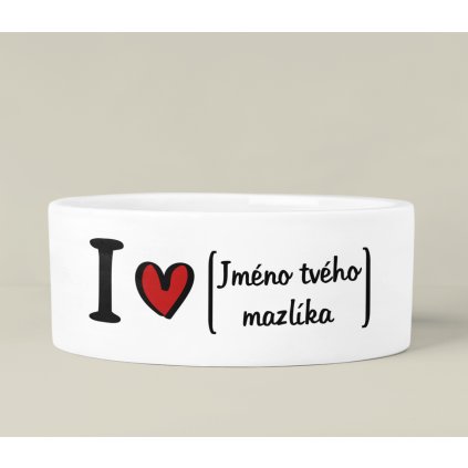 front view mockup of a circular pet bowl m30090