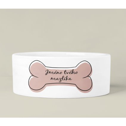 front view mockup of a circular pet bowl m30090