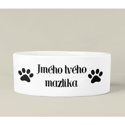 front view mockup of a circular pet bowl m30090