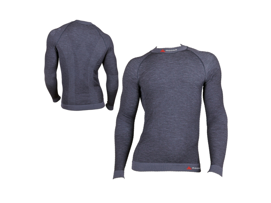 BASE Merino TEE LSL MEN (Barva Šedá, Velikost XS/S)