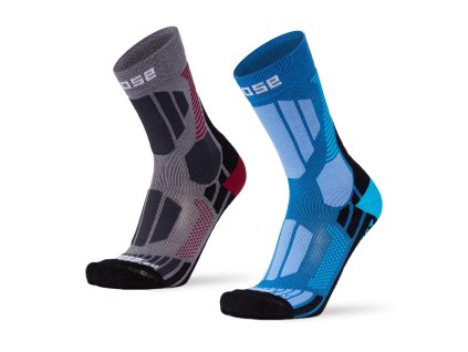 Zimní běžkařské ponožky LOPPET Merino (Barva Šedá, Velikost XXXL)