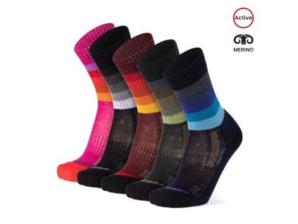 Merino ponožky TATRAN STRIPE (Barva Černá, Velikost S)