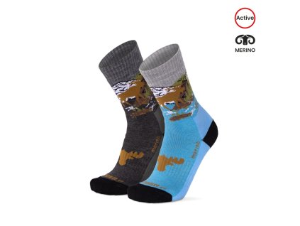 Merino ponožky ALP ELK (Barva Šedá, Velikost S/38-39)