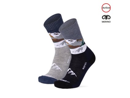 Merino ponožky ALP BLANC (Barva Šedá, Velikost S/38-39)