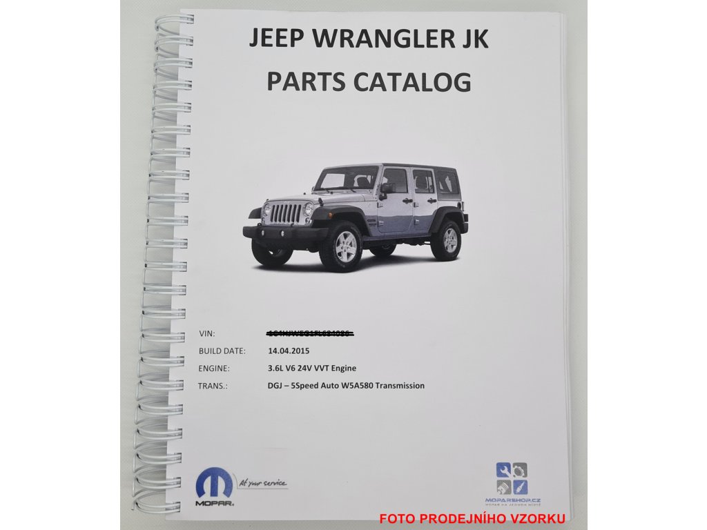 Jeep Wrangler JK Catalog of parts / Parts catalog 