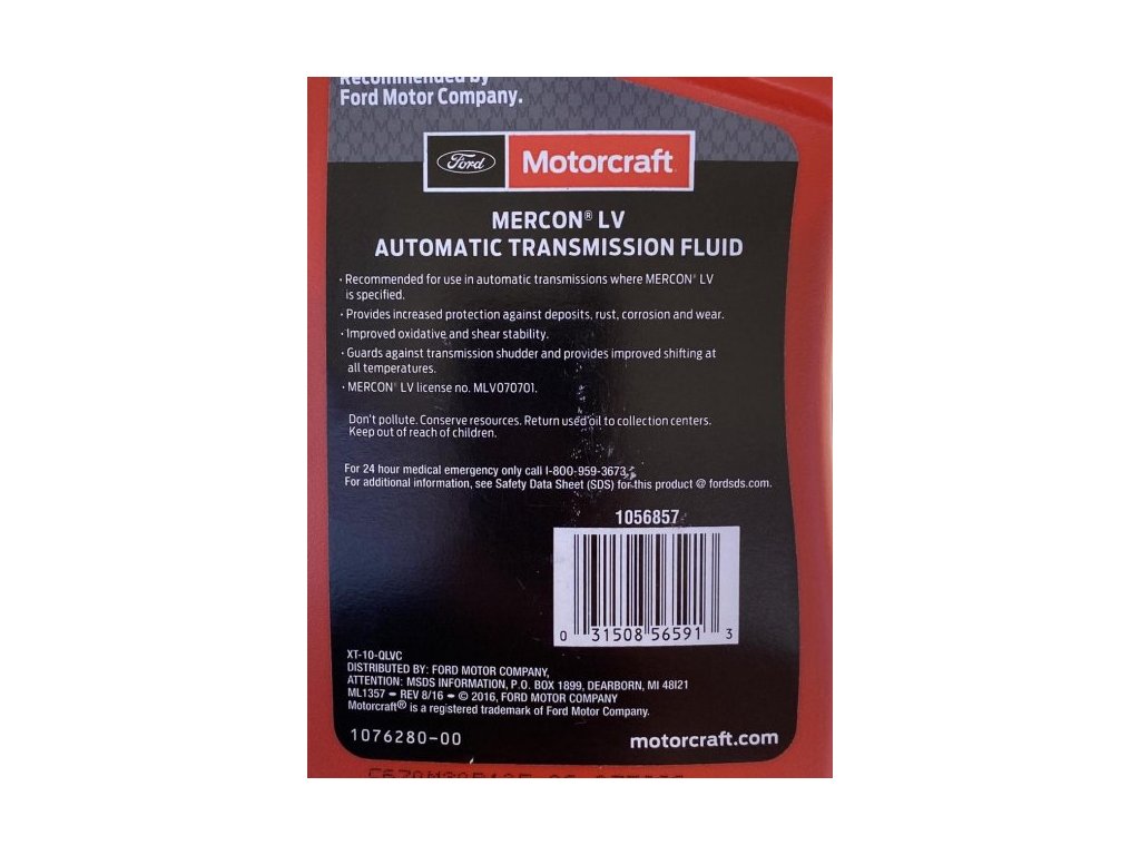 For OEM Ford 3 Quarts MERCON-LV Automatic Transmission Fluids Genuine XT*10* QLVC