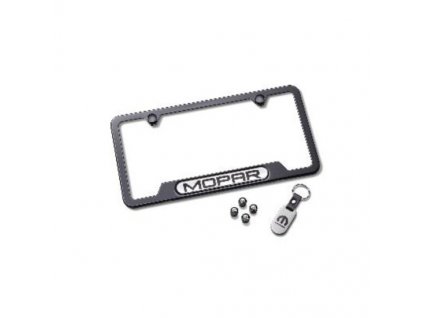 Black Mopar license plate frame (kit)