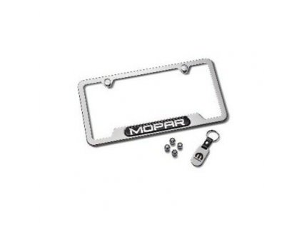 Dodge, Chrysler Silver Mopar license plate frame (kit)
