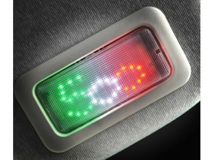 Abarth/Fiat 500 LED Innenbeleuchtung, grün-weiß-rot