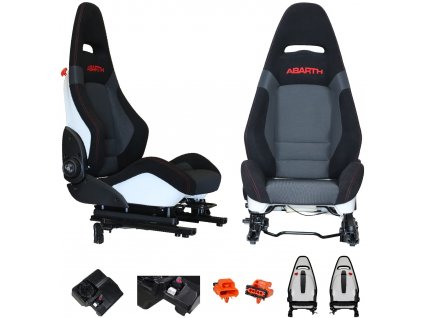 Abarth 500 Seats Sabelt Formula 1 fekete-piros/fehér