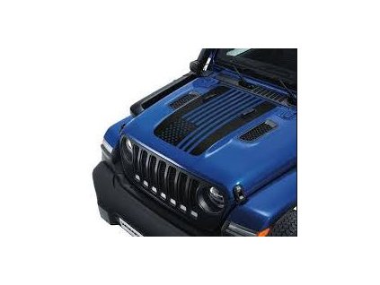 Autocolant pentru capota Jeep Wrangler JL / Gladiator JT, ventilat în SUA