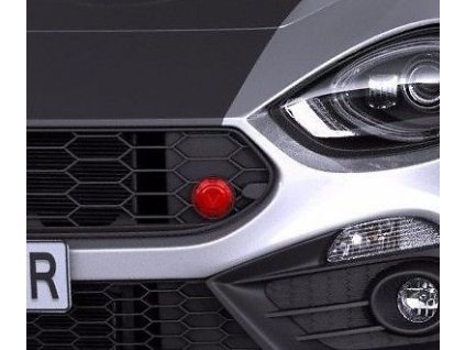 Abarth 124 Spider Front towing eye cover red